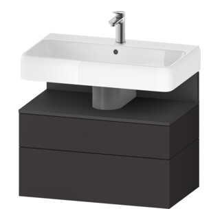 Duravit Meuble sous lavabo Qatego 79x47x59 cm, gris m/Gr m, 1 porte, avec plan