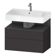 Duravit Meuble sous lavabo Qatego 79x47x59 cm, gris m/Gr m, 1 porte, avec plan-1
