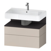 Duravit Meuble sous lavabo Qatego 79x47x59 cm, gris m/taupe m, 1 porte, avec poignée B-1