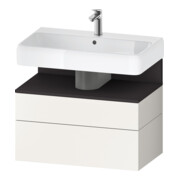 Duravit Meuble sous-lavabo Qatego 79x47x59 cm, gris/mat, 1 porte, 1 tiroir-1