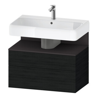 Duravit Meuble sous-lavabo Qatego 79x47x59 cm, gris mat, 1 porte, avec poignée