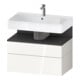 Duravit Meuble sous lavabo Qatego 79x47x59 cm, gris/mat/blanc, 1 porte, avec poignée-1