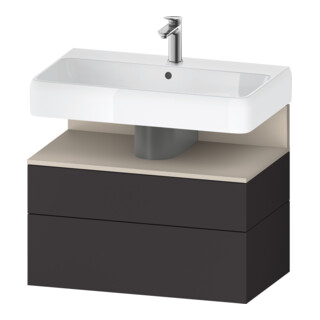 Duravit Meuble sous lavabo Qatego 79x47x59 cm, T avec plan, 1 porte, 1 tiroir