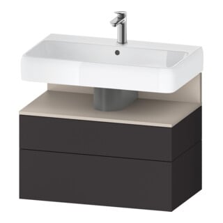 Duravit Meuble sous-lavabo Qatego 79x47x59 cm, T avec trou, 1 porte, avec niche
