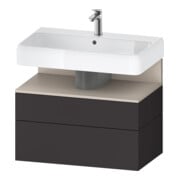Duravit Meuble sous-lavabo Qatego 79x47x59 cm, T avec trou, 1 porte, avec niche-1