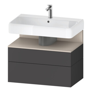 Duravit Meuble sous-lavabo Qatego 79x47x59 cm, T avec trou robinet, 1 tiroir, avec niche