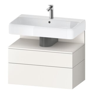 Duravit Meuble sous-lavabo Qatego 79x47x59cm, blanc mat, 1 porte, avec niche