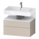 Duravit Meuble sous-lavabo Qatego 79x47x59cm, blanc mat/ta mat, 1 porte, avec niche-1