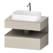 Duravit Meuble sous-lavabo Qatego 80x55x60 cm, avec porte, placard, niche-1