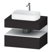 Duravit Meuble sous lavabo Qatego 80x55x60 cm, blanc, avec poignée, 1 tiroir