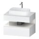 Duravit Meuble sous-lavabo Qatego 80x55x60 cm, blanc brillant/blanc mat, 1 tiroir-1