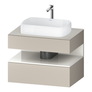 Duravit Meuble sous-lavabo Qatego 80x55x60 cm, blanc g/taupe, Pl, niches