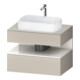 Duravit Meuble sous-lavabo Qatego 80x55x60 cm, blanc g/taupe, Pl, niches-1