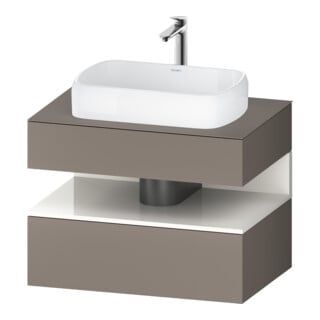 Duravit Meuble sous-lavabo Qatego 80x55x60 cm, blanc/gris, placard, niche