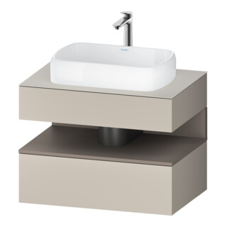 Duravit Meuble sous-lavabo Qatego 80x55x60 cm, blanc mat, 1 tiroir