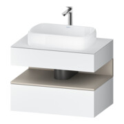 Duravit Meuble sous lavabo Qatego 80x55x60 cm, blanc mat, 1 tiroir-1
