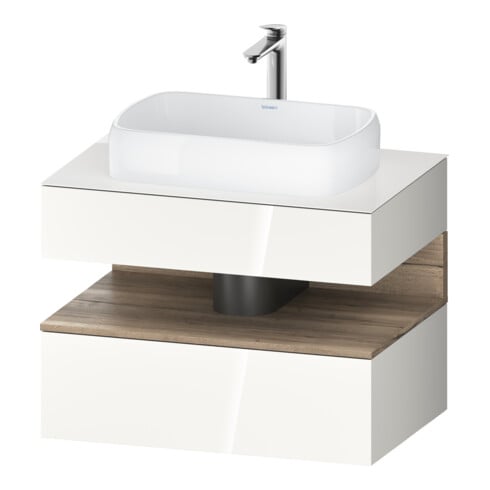 Duravit Meuble sous-lavabo Qatego 80x55x60 cm, blanc mat, 1 tiroir