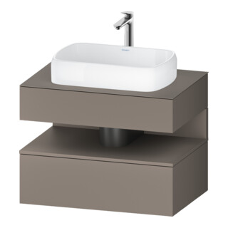 Duravit Meuble sous lavabo Qatego 80x55x60 cm, blanc mat, 1 tiroir