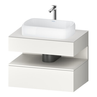 Duravit Meuble sous lavabo Qatego 80x55x60 cm, blanc mat, 1 tiroir