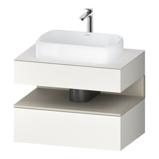 Duravit Meuble sous lavabo Qatego 80x55x60 cm, blanc mat, 1 tiroir