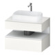 Duravit Meuble sous-lavabo Qatego 80x55x60 cm, blanc mat/blanc brillant, 1 tiroir-1