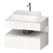 Duravit Meuble sous-lavabo Qatego 80x55x60 cm, blanc mat/blanc brillant, niche-1