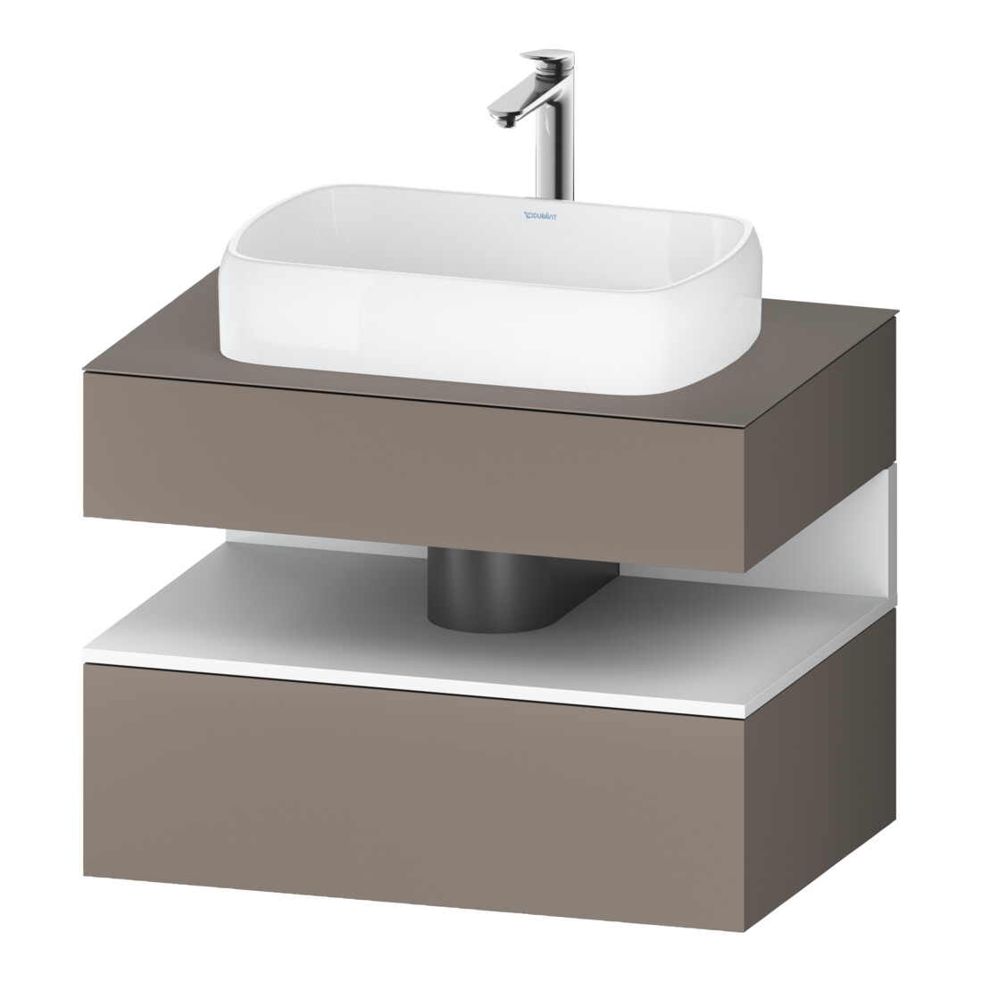 Duravit Meuble sous-lavabo Qatego 80x55x60 cm, blanc mat/brillant, niche