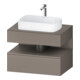Duravit Meuble sous-lavabo Qatego 80x55x60 cm, blanc mat, console, niche