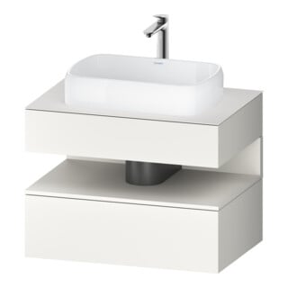 Duravit Meuble sous-lavabo Qatego 80x55x60 cm, blanc mat, consoles, niche