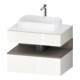 Duravit Meuble sous lavabo Qatego 80x55x60 cm, blanc mat/gris, 1 tiroir