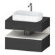 Duravit Meuble sous-lavabo Qatego 80x55x60 cm, blanc mat/gris mat, 1 tiroir-1