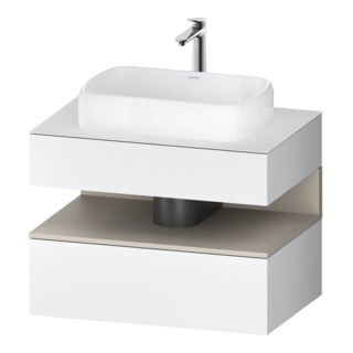 Duravit Meuble sous lavabo Qatego 80x55x60 cm, blanc mat, niche