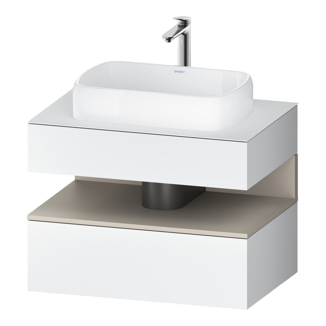 Duravit Meuble sous lavabo Qatego 80x55x60 cm, blanc mat, niche