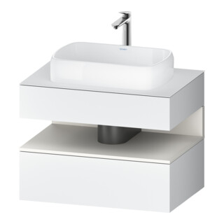 Duravit Meuble sous lavabo Qatego 80x55x60 cm, blanc mat, niche