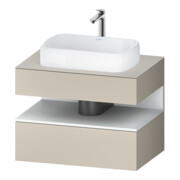 Duravit Meuble sous-lavabo Qatego 80x55x60 cm, blanc mat/ta mat, Pl, niches-1