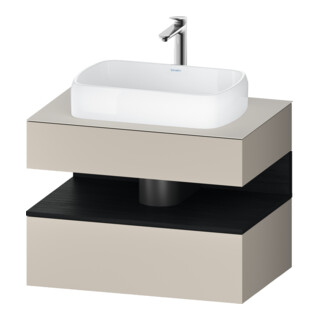 Duravit Meuble sous-lavabo Qatego 80x55x60 cm, blanc/sable mat, niche