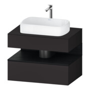 Duravit Meuble sous-lavabo Qatego 80x55x60 cm, E blanc/gris, Pl, 1 tiroir-1