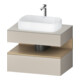 Duravit Meuble sous-lavabo Qatego 80x55x60 cm, E na/tau m, Pl, 1 tiroir-1
