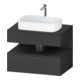 Duravit Meuble sous-lavabo Qatego 80x55x60 cm, gris, console, niche-1
