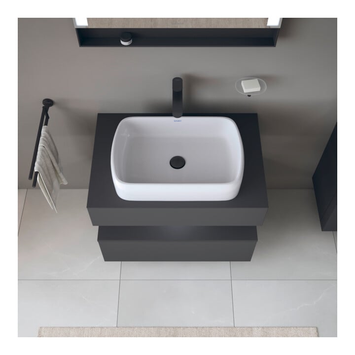 Duravit Meuble sous-lavabo Qatego 80x55x60 cm, gris, console, niche