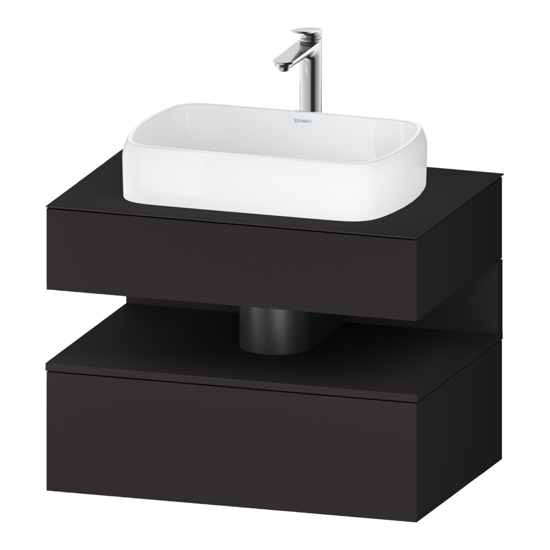 Duravit Meuble sous lavabo Qatego 80x55x60 cm, gris, console, niche