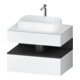 Duravit Meuble sous lavabo Qatego 80x55x60 cm, gris m/blanc m, Pl, 1 tiroir-1