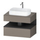 Duravit Meuble sous-lavabo Qatego 80x55x60 cm, gris/marron, 1 tiroir, Pl-1