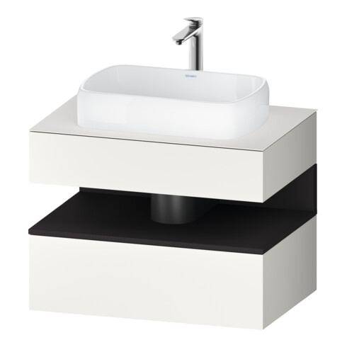 Duravit Meuble sous lavabo Qatego 80x55x60 cm, gris mat/blanc mat, Pl, niche