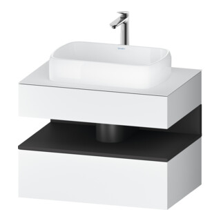 Duravit Meuble sous-lavabo Qatego 80x55x60 cm, gris/mat blanc, Pl, niche