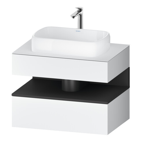 Duravit Meuble sous-lavabo Qatego 80x55x60 cm, gris/mat blanc, Pl, niche