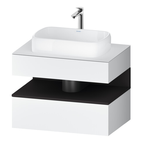 Duravit Meuble sous-lavabo Qatego 80x55x60 cm, gris/mat blanc, Pl, niche
