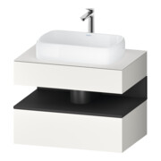 Duravit Meuble sous-lavabo Qatego 80x55x60 cm, gris/mat, Pl, 1 tiroir-1