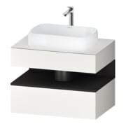 Duravit Meuble sous-lavabo Qatego 80x55x60 cm, gris/mat, placage, 1 tiroir-1
