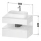Duravit Meuble sous-lavabo Qatego 80x55x60 cm, gris/mat, placage, 1 tiroir